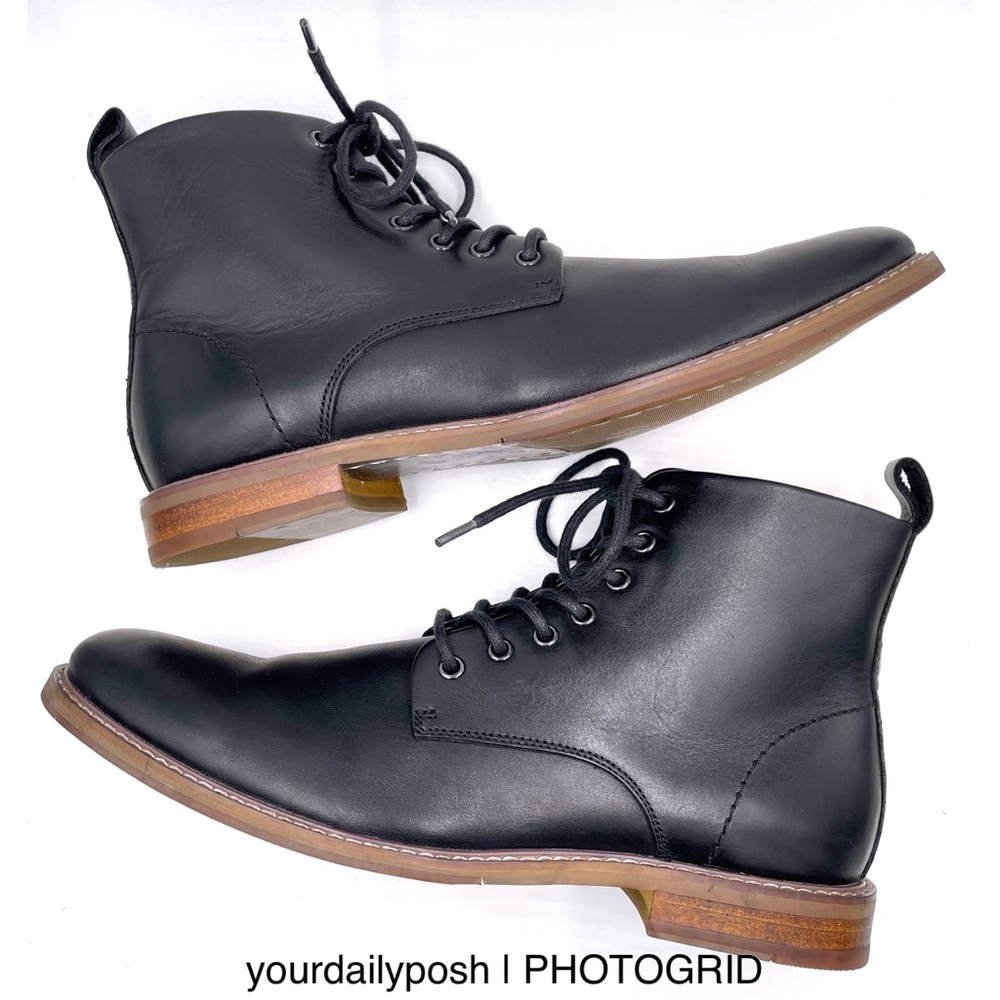 The Rail black leather Albany men’s lace-up boots EU 41 M